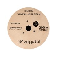 Кабель коаксиальный VEGATEL 5D-FB (Titan, черный)