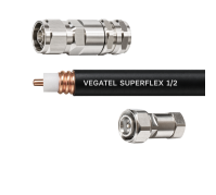 Кабельная сборка VEGATEL SuperFlex-1/2 (ГОСТ) (N-male - 4.3-10-male) 2м