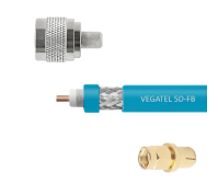 Кабельная сборка VEGATEL 5D-FB Cu (ГОСТ, синий) (SMA-male - N-male) 2м