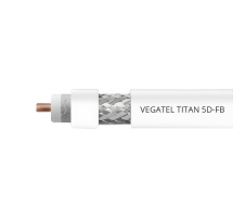 Кабель коаксиальный VEGATEL 5D-FB (Titan, белый) бухта 500м